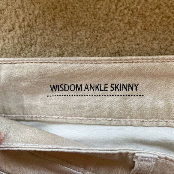 CJ by Cookie Johnson Wisdom Ankle Skinny Denim Jeans Pale Gold - Picture 5 of 10
